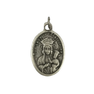 Medal: Our Lady of Czestochowa / St John Paul II 22mm - The Square Gift ...