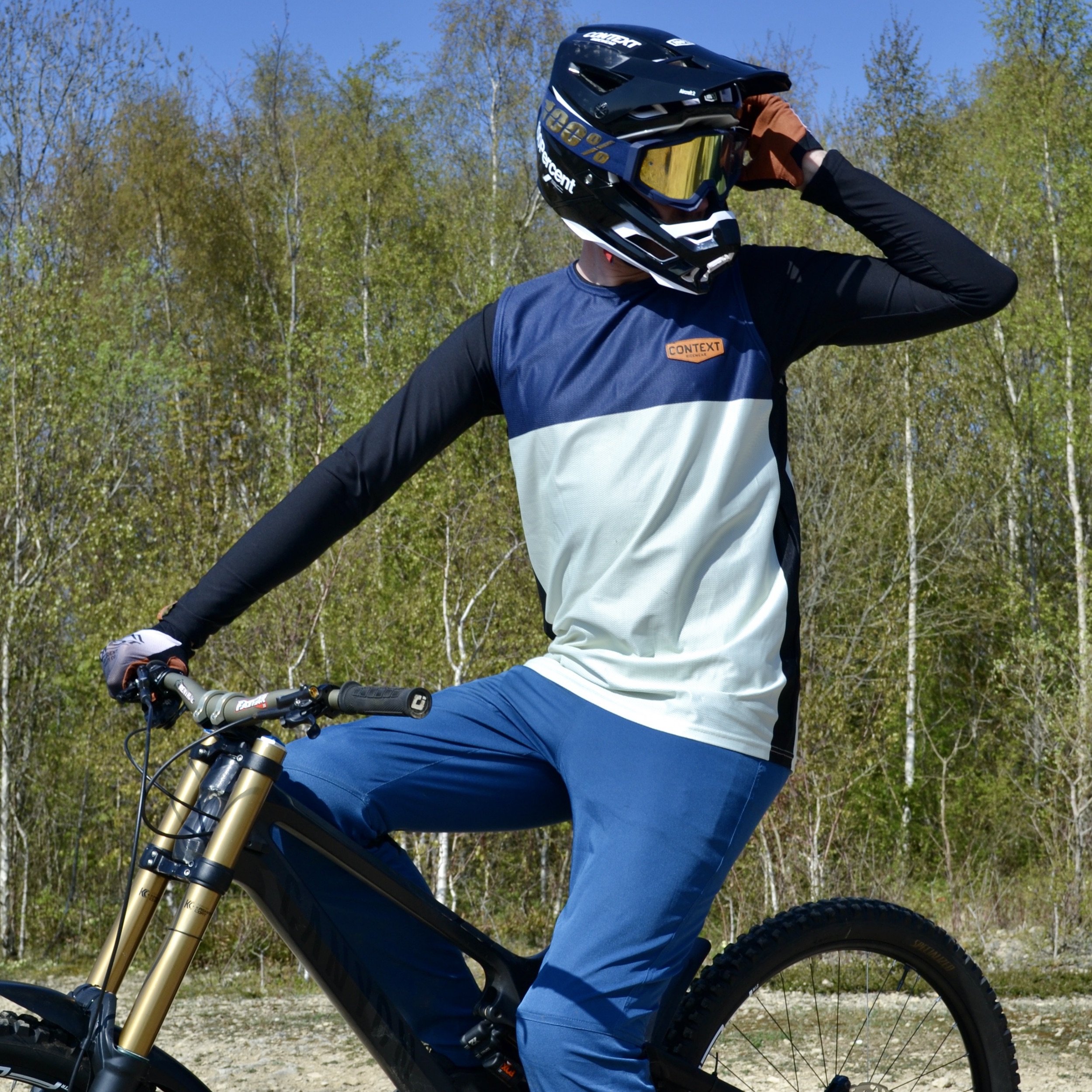 Mesh Jersey & Compression top DH MTB Motocross  MX Combo Indigo Split