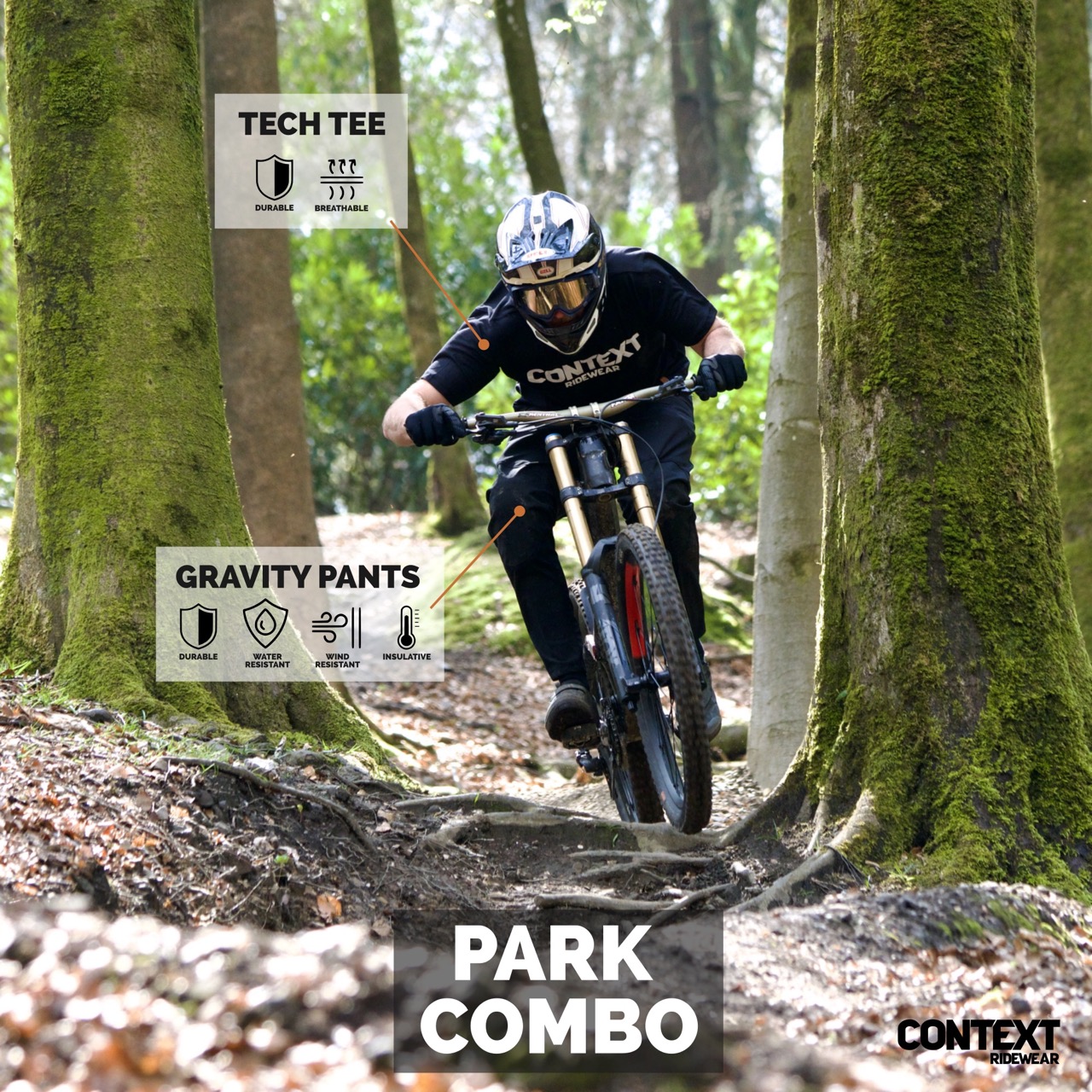 Context Ridewear MTB DH Gravity Park combo - Bikepark  1 Tech Details