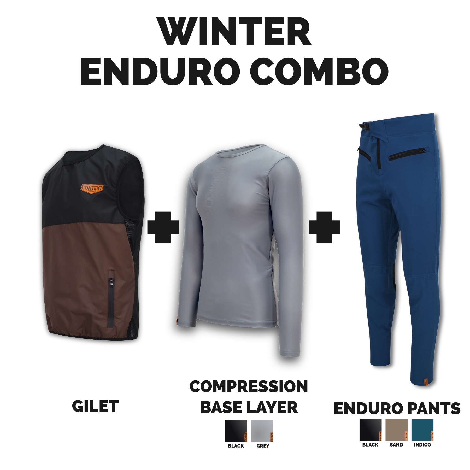 Context Ridewear MTB DH Winter Enduro combo - Bundle contents