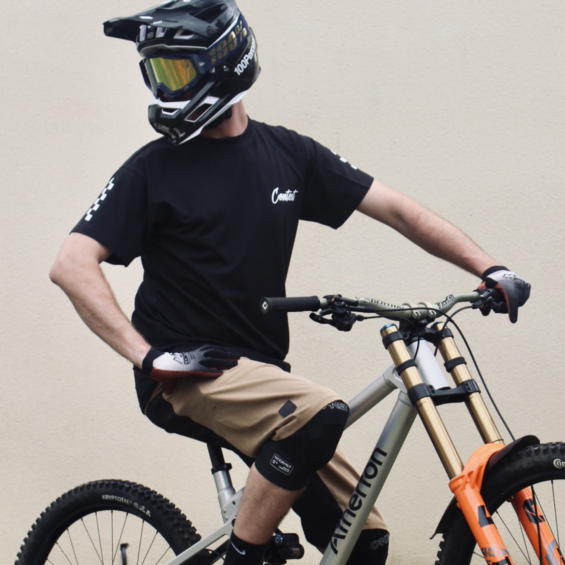Context Ridewear Tech Tee MK2 Black Cafe Racer Front