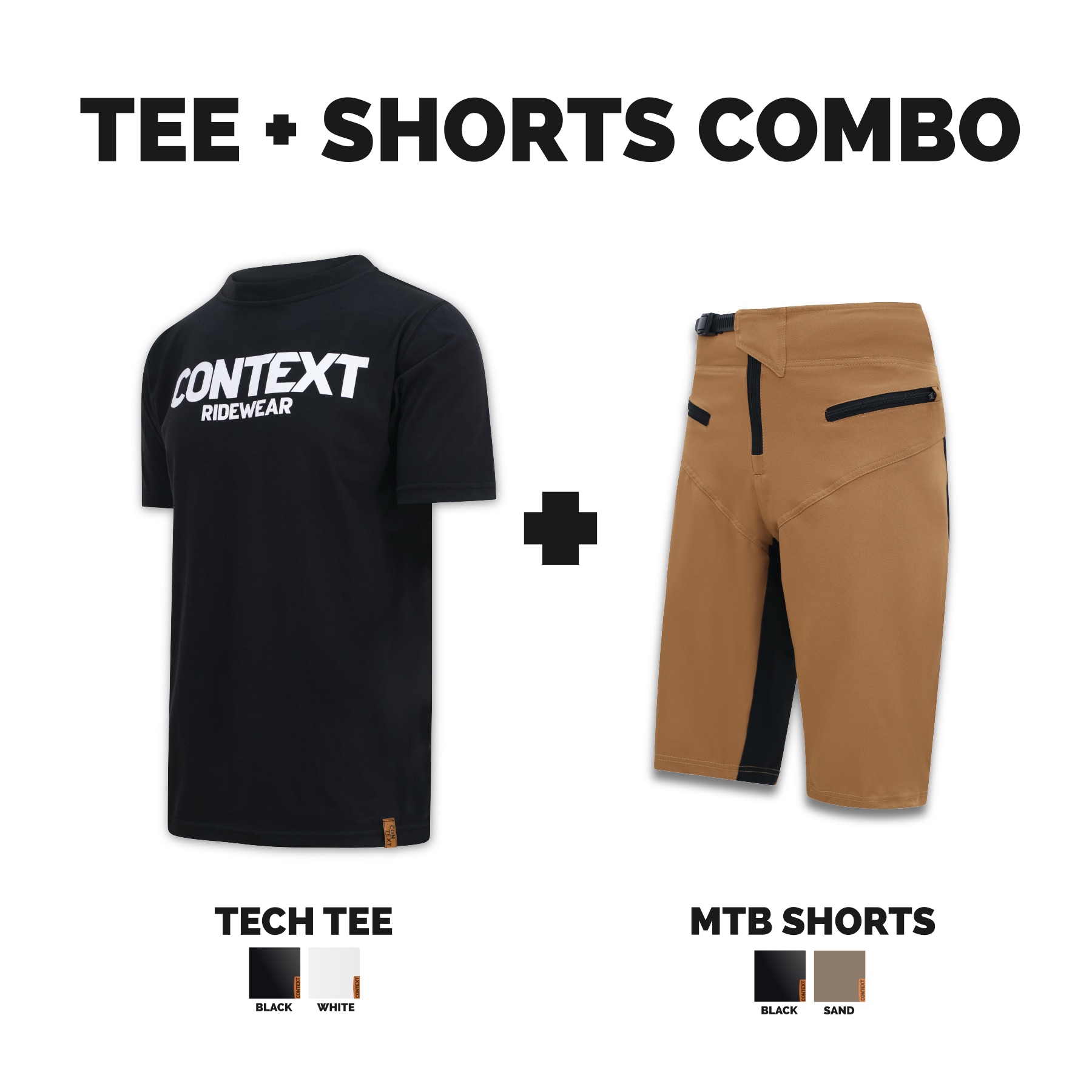 Context Ridewear MTB DH Tee Shorts Combo - Bundle contents