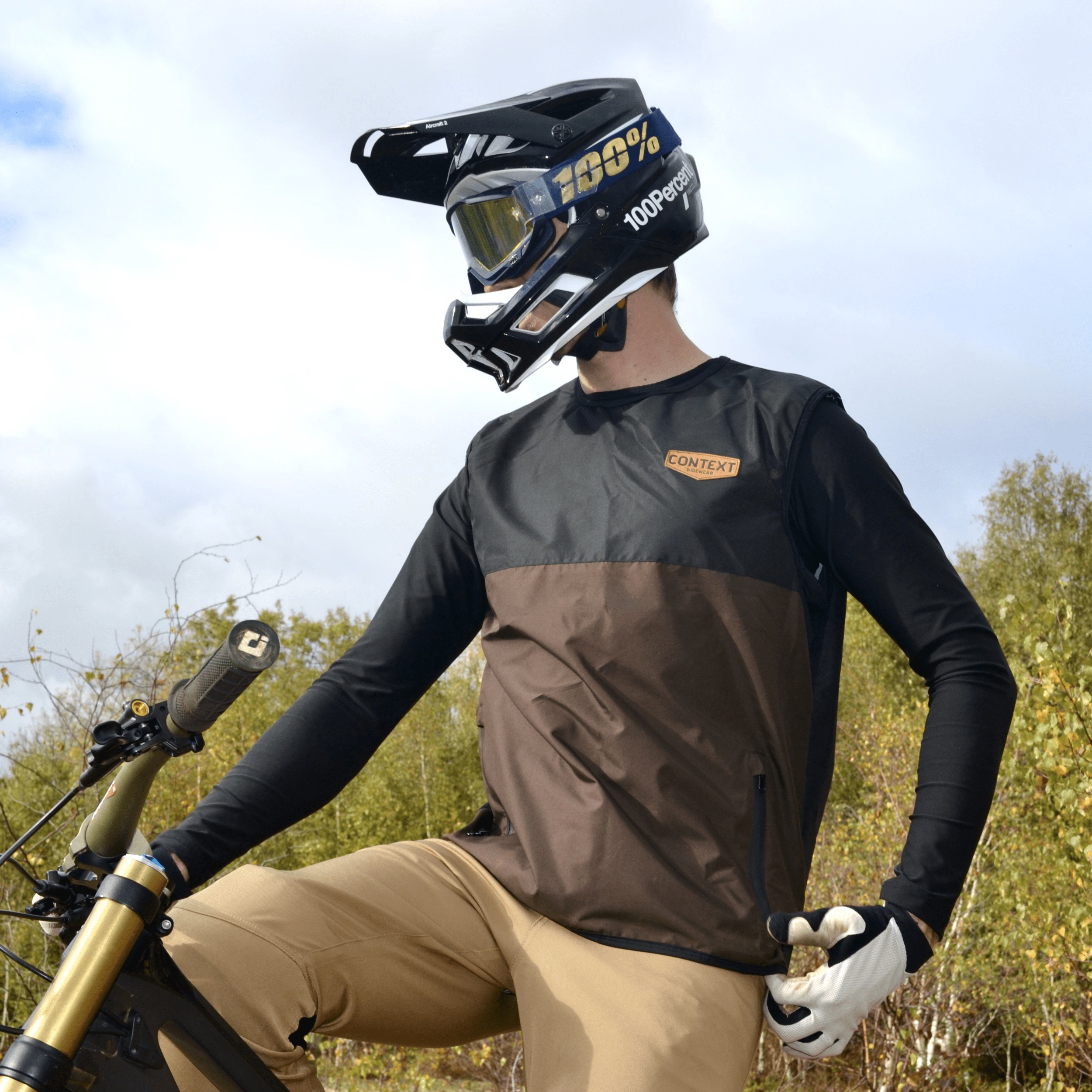 Context Ridewear Gilet Vest Hardshell windbreaker Jacket, Main Image Front