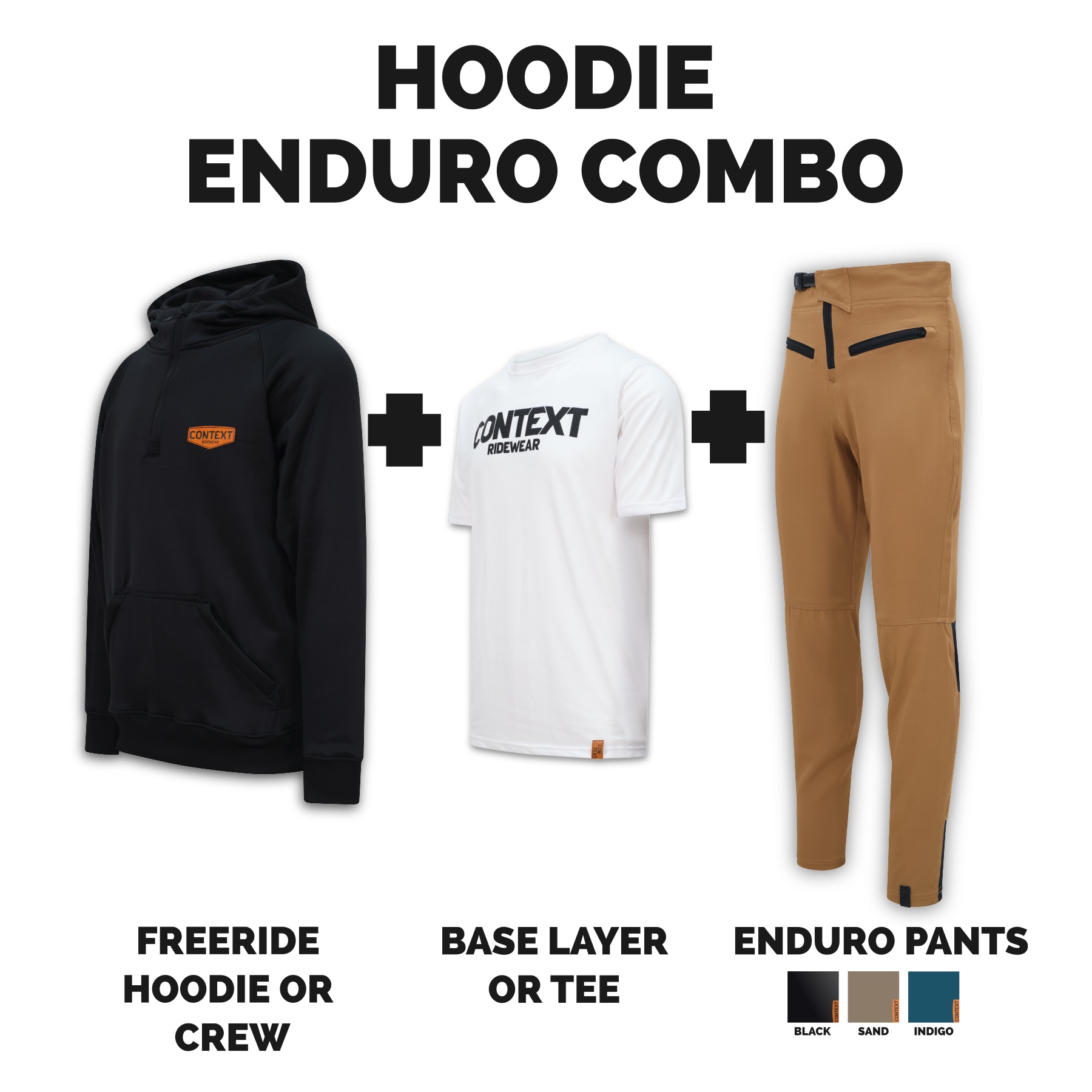 Context Ridewear MTB DH Hoodie Enduro combo - Bundle contents
