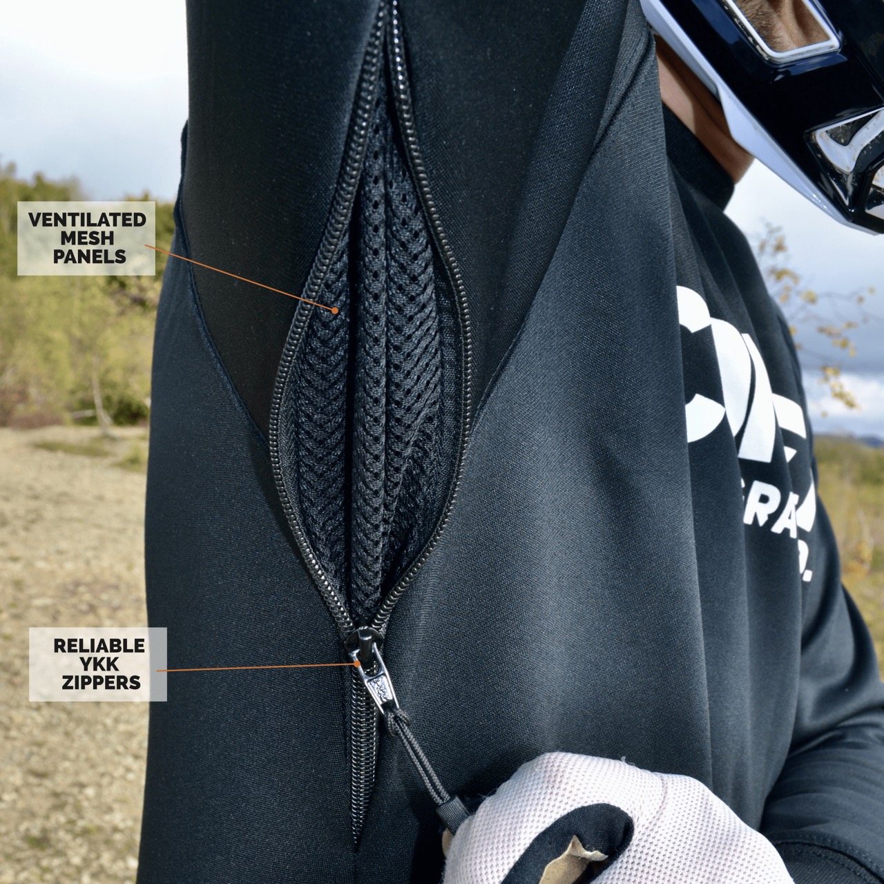 Context Ridewear MTB DH Hoodie Enduro combo - Underarm vents 1