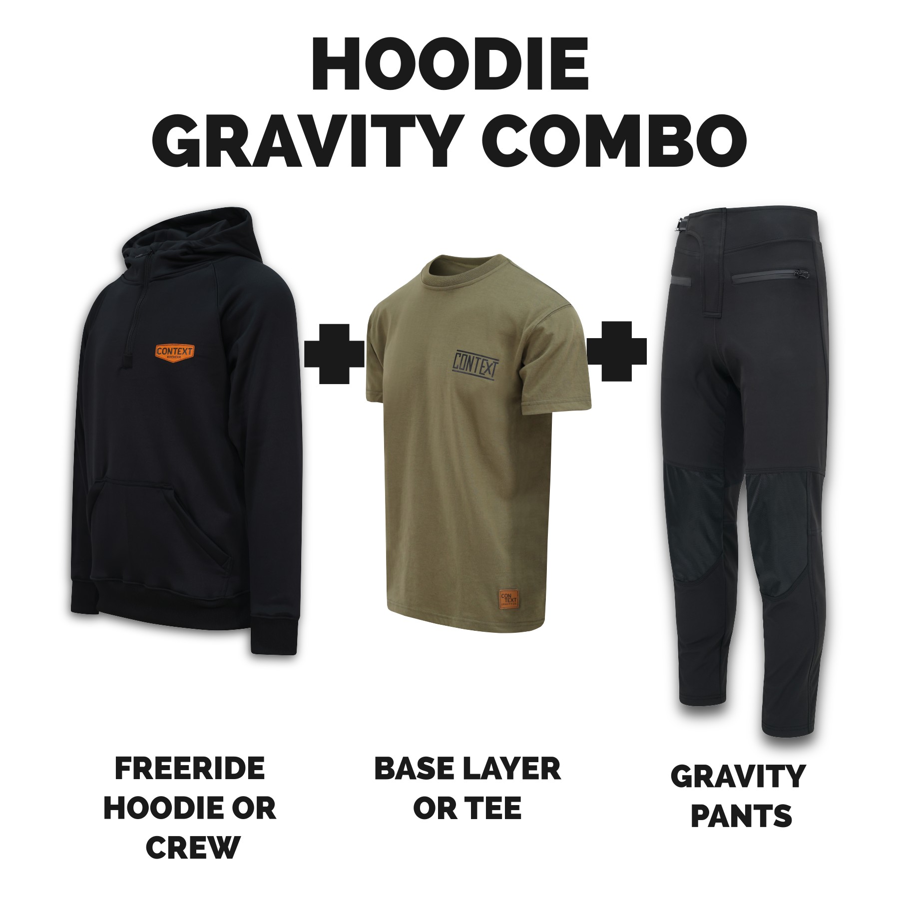 Context Ridewear MTB DH Hoodie Gravity combo - Bundle contents