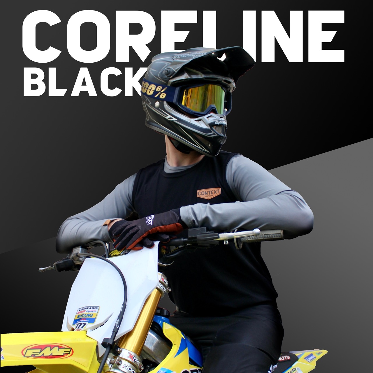 Mesh sleeveless signature DH MTB Enduro Jersey Coreline Black