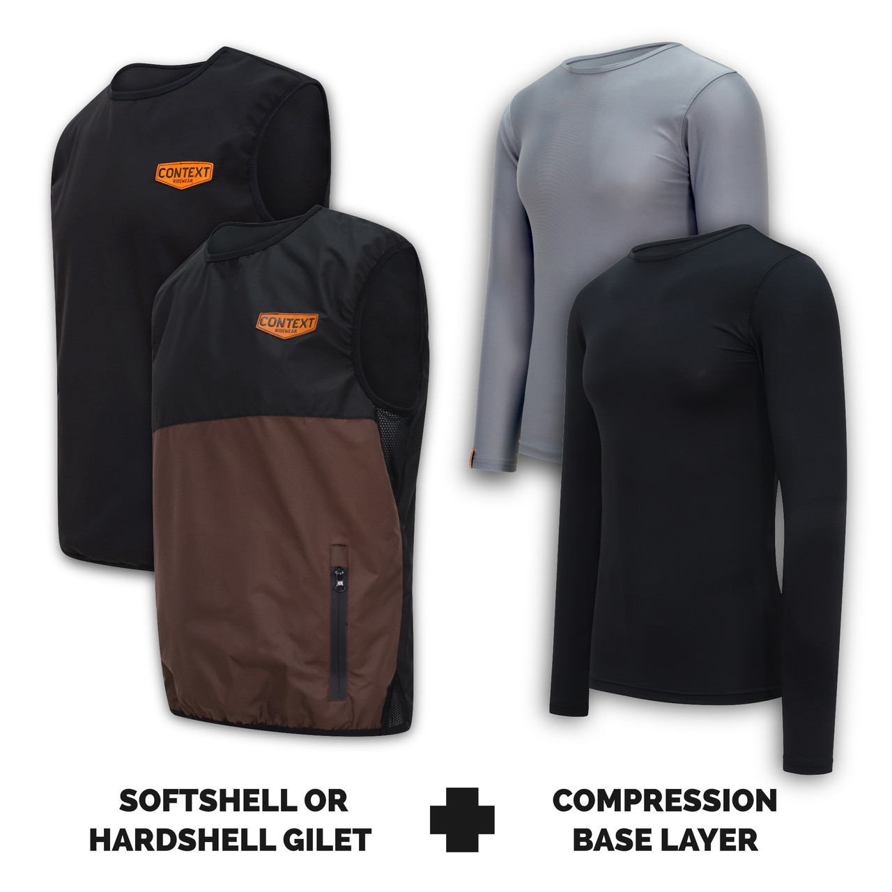 Softshell Gilet & Compression top Combo DH MTB Motocross MX Combo Main Image 1