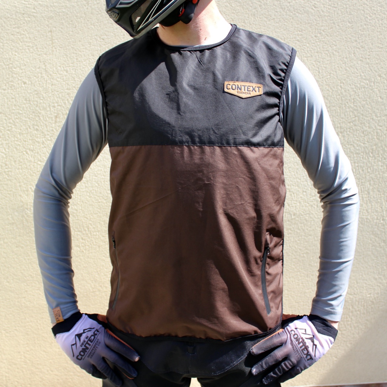 Context Ridewear Gilet Vest Hardshell windbreaker Jacket, Main Image Front 2