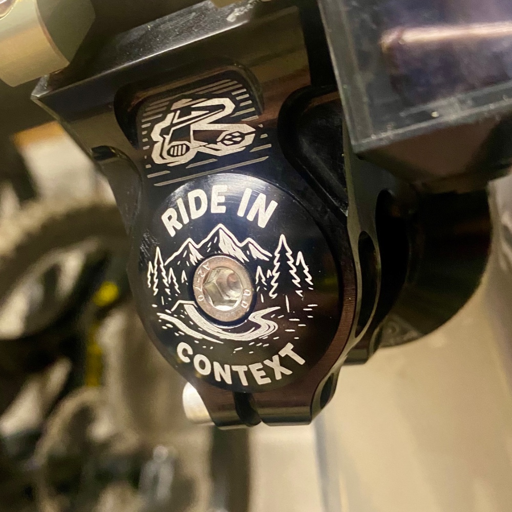 Context Ride in Context Stem Top Cap on BIke