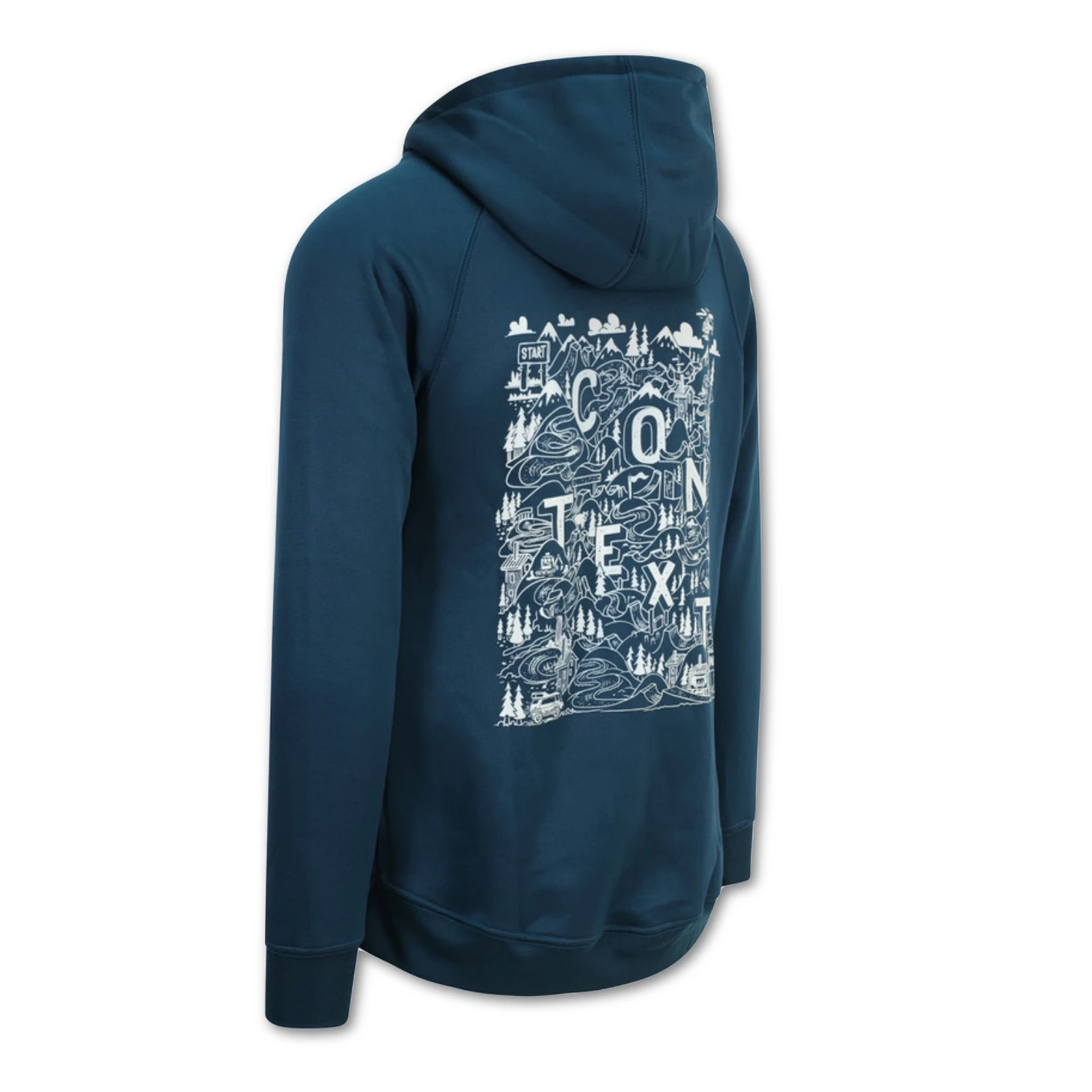 Context Ridewear Freeride Hoodie Petrol Blue MK1 Main image Rear