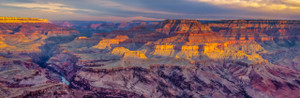 South Rim Cloudy Sunrise Panoramic