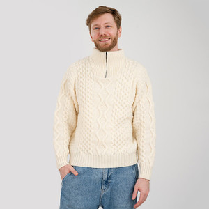 Men’s Half Zip Aran Sweaters