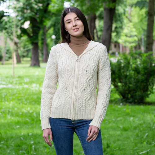 SHOP NOW ML113 100 NATURAL WHITE Colour Women’s Tree of Life Aran Jacket ON ShopAran.com SHOP NOW ML113 100 NATURAL WHITE Colour Women’s Tree of Life Aran Jacket ON ShopAran.com