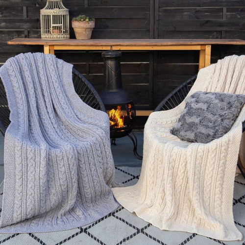 AWT311 Merino Cable Knit Bed Runner ShopAran.com AWT311 Merino Cable Knit Bed Runner ShopAran.com