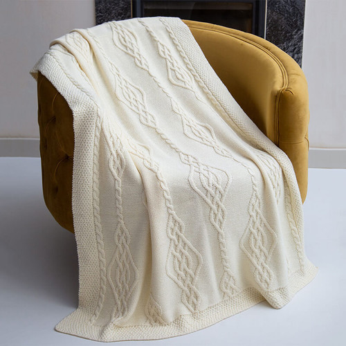 AWT907 300 OS Colour Celtic Knot Aran Throw ShopAran.com AWT907 300 OS Colour Celtic Knot Aran Throw ShopAran.com