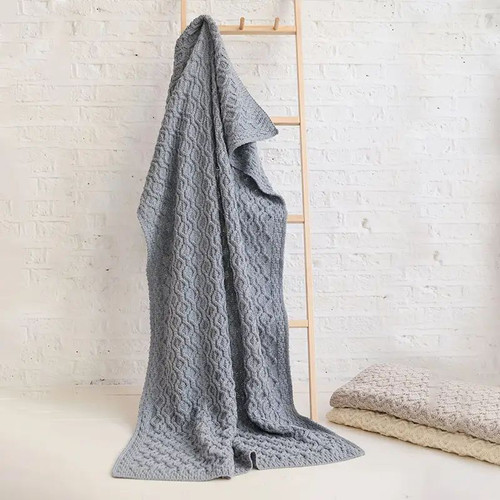 B329385-ONE Colour Supersoft Merino Irish Throw ShopAran.com B329385-ONE Colour Supersoft Merino Irish Throw ShopAran.com