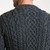 B420572 SLATE GREY Colour  Merino Wool Irish Aran Sweater – Honeycomb Basket Cable Stitches ShopAran.com