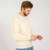 MM208 100 NATURAL WHITE Colour  Honeycomb Basket Men’s Aran Sweater Side View ShopAran.com MM208 100 NATURAL WHITE Colour  Honeycomb Basket Men’s Aran Sweater Side View ShopAran.com