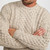 SHOP NOW A825 033 BEIGE SKIDDAW Colour Intricately Knit Aran Sweater Basket Cable Design ON ShopAran.com