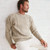 BUY ONLINE A825 033 BEIGE SKIDDAW Colour Worsted Wool Knit for Men ON ShopAran.com
