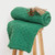 A510 257 KIWI GREEN Colour Authentic Patchwork Aran Blanket with Classic Irish Stitches ShopAran.com