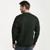 A758 193 ARMY GREEN Colour Soft Merino Wool Cardigan with Classic Aran Patterns ShopAran.com