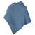 B814 433 BLUE Colour 100% Merino Wool Herringbone Wool Irish Poncho Studio Back Side View ShopAran.com