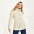 B926 162 NATURAL WHITE Colour Ladies Irish Aran Wool Cardigan With Zipper Fully Zip View ShopAran.com