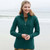 B926 403 CONNEMARA GREEN Colour 100% Merino Wool Ladies Irish Zipper Wool Cardigan ShopAran.com