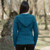 ML113 107 TEAL BLUE Colour Women’s Tree of Life Aran Jacket Back Side View ShopAran.com