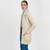ML114 100 NATURAL WHITE Colour Merino Wool Aran Zip Coat with Dual Collar Pockets Side View ShopAran.com
