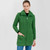 ML114 105 GREEN Colour Zipped Aran Wool Jacket with Trinity Knot Detail ShopAran.com