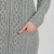 ML114 103 GREY Colour Merino Wool Aran Zip Coat with Dual Collar & Pockets ShopAran.com