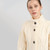 ML126 100 NATURAL WHITE Colour A Line Aran Cable Jacket Closeup View ShopAran.com