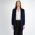 ML130 104 NAVY BLUE Colour Irish Wool Cardigan Modern Open Front Design ShopAran.com