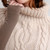 ML132 109 PARSNIP Colour Merino Wool Poncho Chunky Cowl Neck Closeup View ShopAran.com