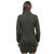 ML143 102 ARMY GREEN Aran Knitted Cardigan for Women Long Design Studio Back Side View Shoparan.com