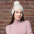 ML302 100 NATURAL WHITE Colour Button Detail Aran Hat Pom-Pom Style ShopAran.com