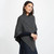 B679 572 SLATE GREY Colour Crewneck Irish Sweater with Aran Design Side View ShopAran.com