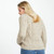B339 920 SKIDDAW Colour Large Cable and Honeycomb Stitch Irish Cardigan Back Side View ShopAran.com