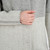 AWL320 303 GREY Colour Authentic Irish Wool Coat with Snap Closure Closeup View ShopAran.com