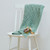 B659 373 SEAFOAM GREEN Colour Kids Merino Wool Throw with Aran Designs Folded ShopAran.com