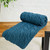 B927 443 TEAL BLUE Colour Authentic Irish Knit Blanket in Soft Merino Wool Lifestyle ShopAran.com