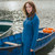 ML174 107 TEAL BLUE  Colour Stylish Full Zip Aran Jacket with Functional Pockets ShopAran.com