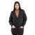 ML156 101 CHARCOAL Colour Cozy Merino Wool Cardigan Designed with Practical Pockets ShopAran.com