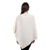 LLS110 900 Lambswool Knit Irish Asymmetrical Poncho Backview ShopAran.Com