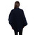 ML184 104 Soft Merino Wool Poncho with Front Buttons Backview ShopAran.Com