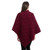 ML184 108 Cozy Merino Poncho for Women with Button Detail Backview ShopAran.Com