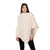 ML184 100 Ladies Merino Wool Poncho with Buttons Sideview ShopAran.Com